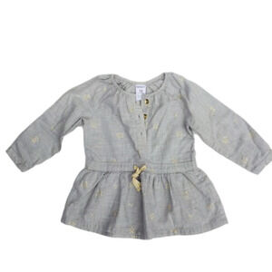 Carter’s‎ baby girls grey golden accent dress